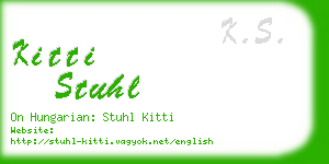 kitti stuhl business card